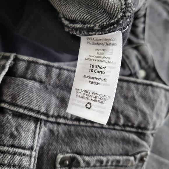 Free Assembly Super High Crop Wide Straight Jeans Gray Wash Women Sz 10 Short - Picture 9 of 9